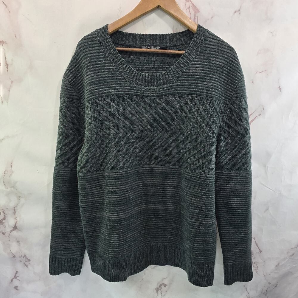 Timo Weiland Sweater Womens XL Blue Fisherman Merino Wool Groupo Oversized